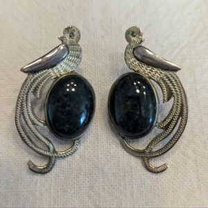 Vintage 925 Silver Gemstone Earrings